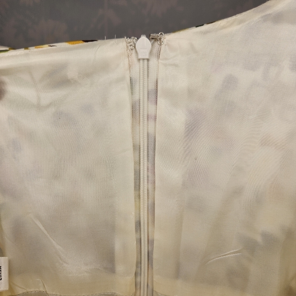 Vintage 90s Talbots Hawaiian Leaf Print Cotton Sundress Size 12 - Picture 10 of 12